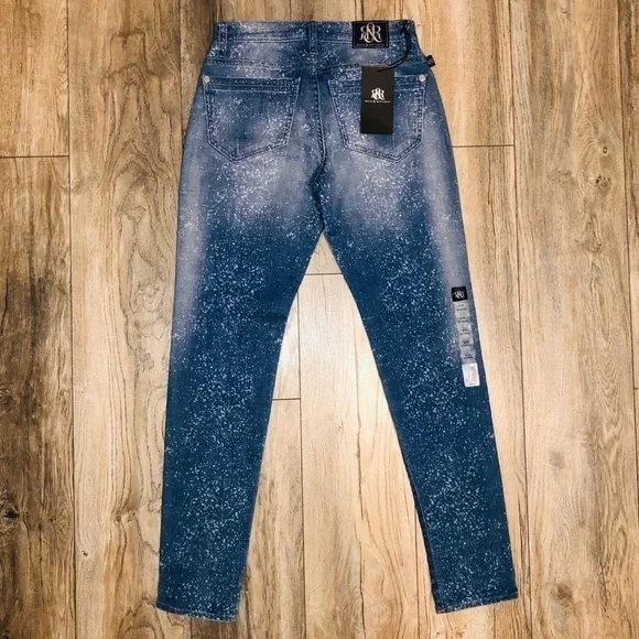 NWT Rock & Republic Splatter Boyfriend Skinny Jeans Size 0M - Picture 6 of 12